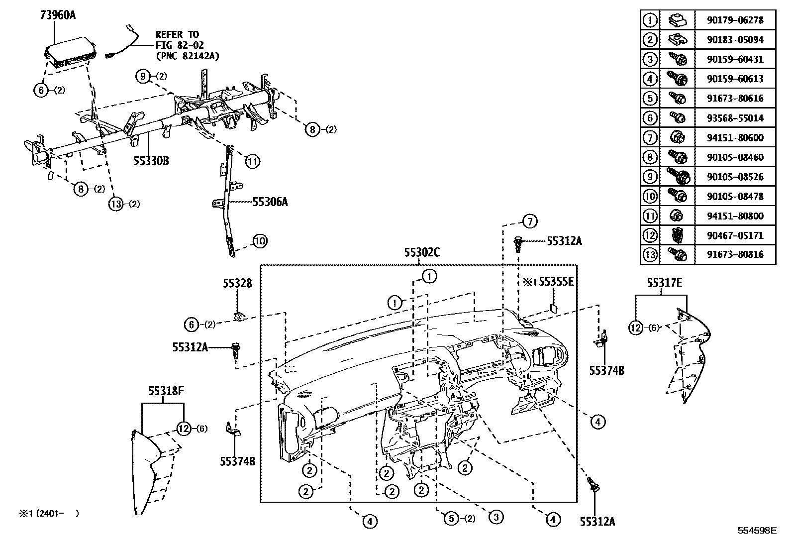 5501 — INSTRUMENT PANEL & GLOVE COMPARTMENT