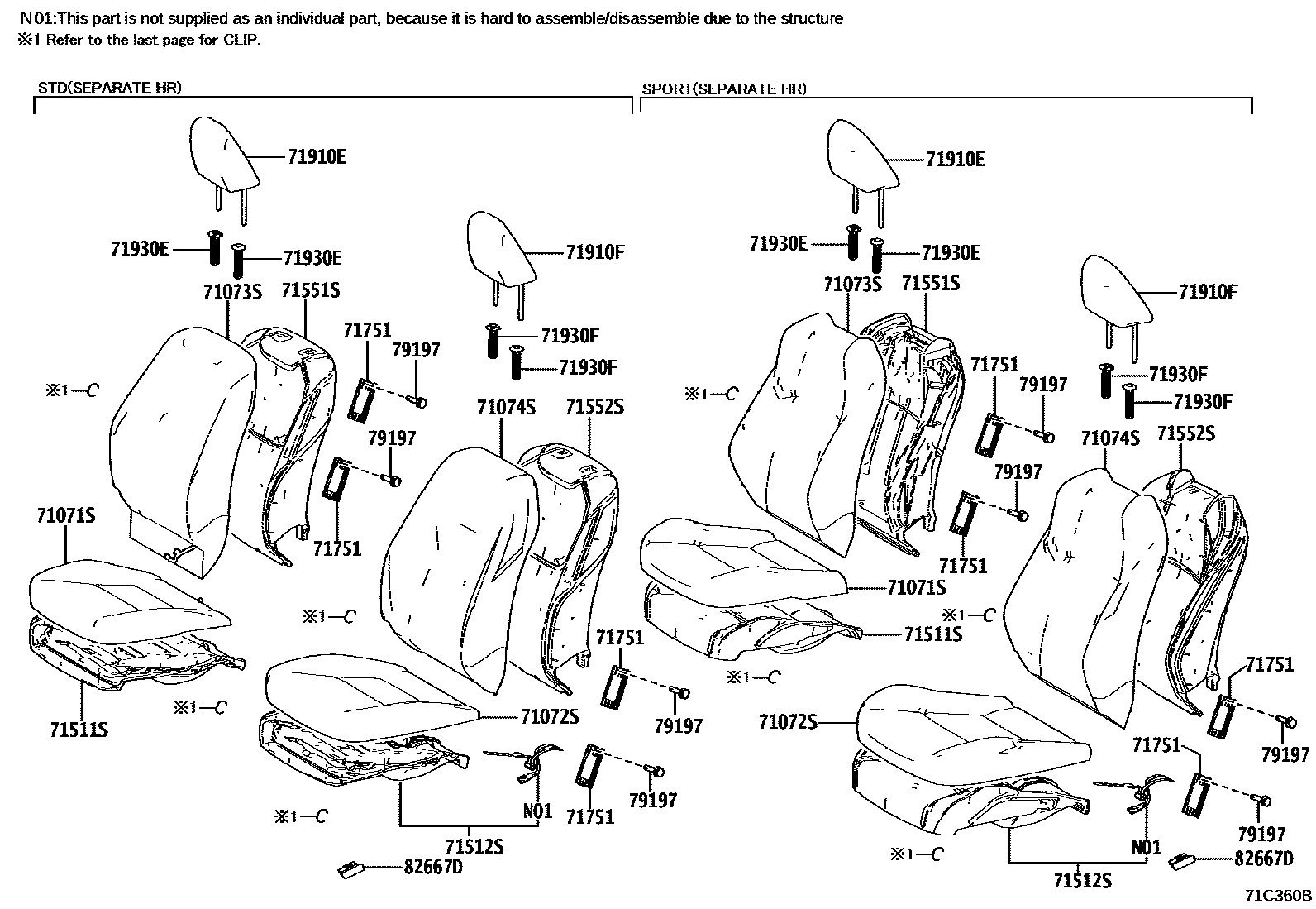 7101 — FRONT SEAT & SEAT TRACK