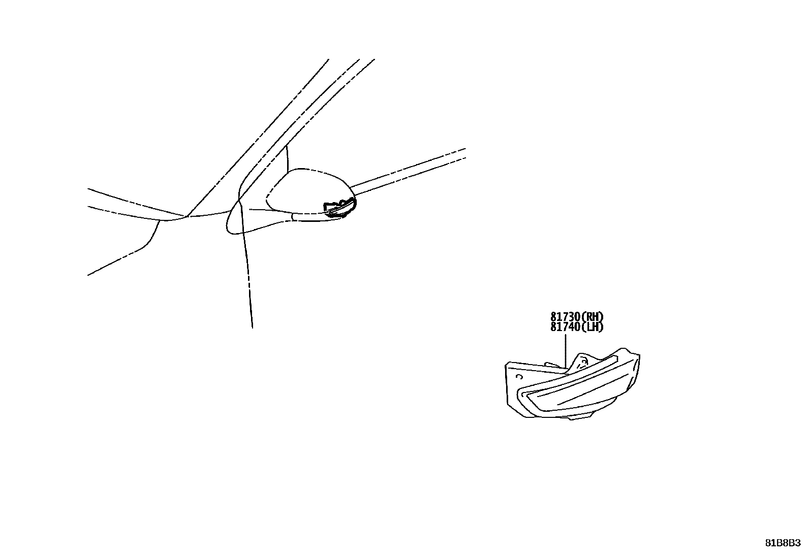 8106 — SIDE TURN SIGNAL LAMP & OUTER MIRROR LAMP