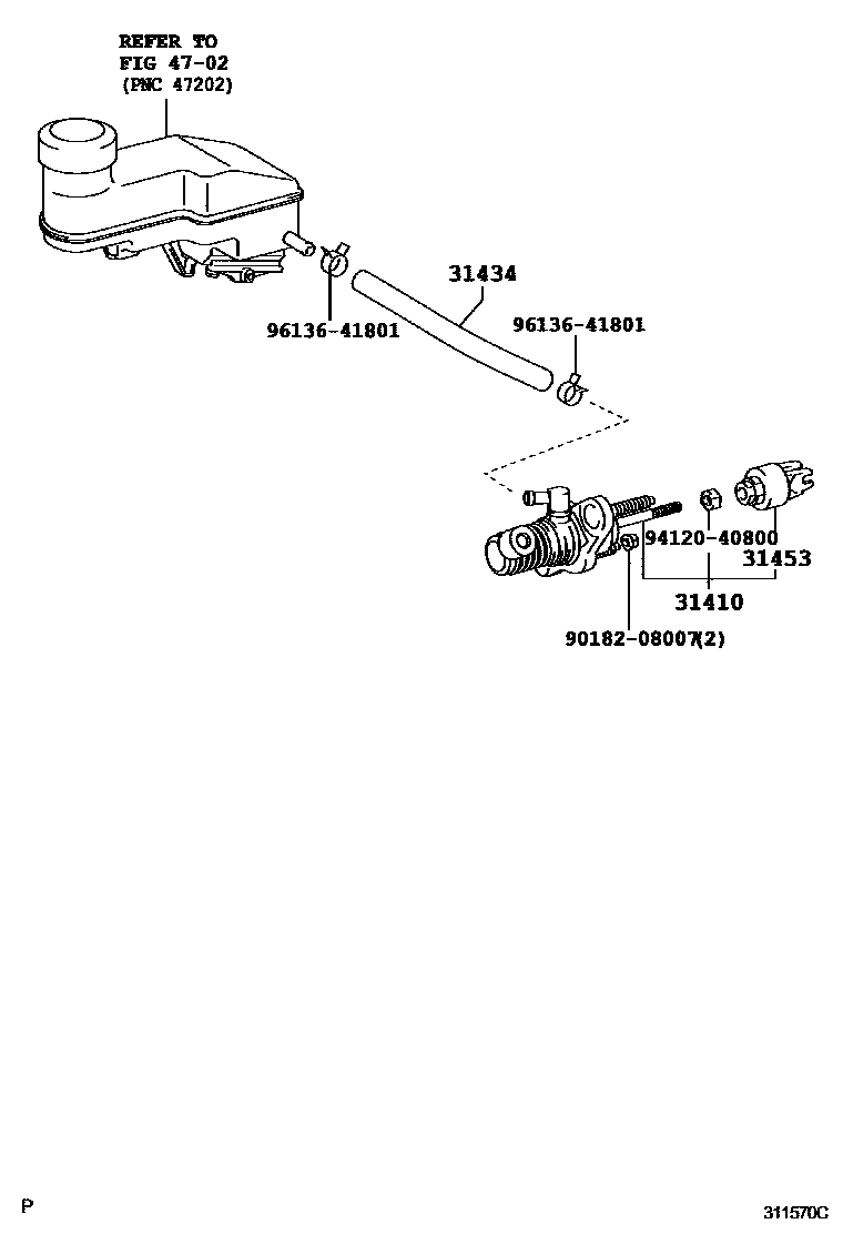 3103 — CLUTCH MASTER CYLINDER