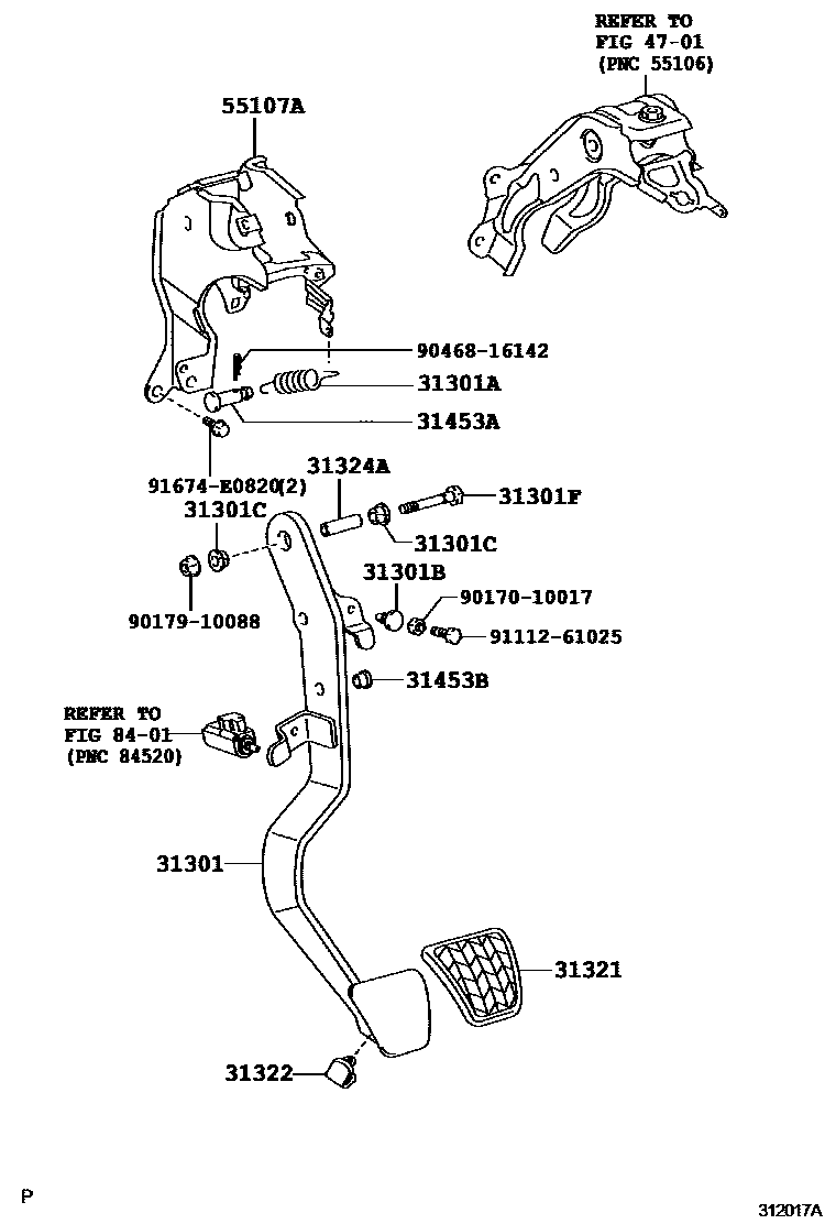 3102 — CLUTCH PEDAL & FLEXIBLE HOSE