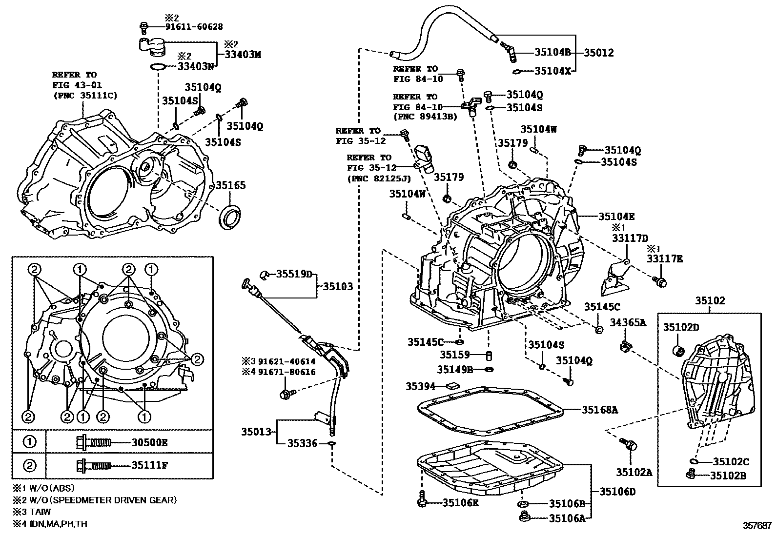 3503 — TRANSMISSION CASE & OIL PAN (ATM)