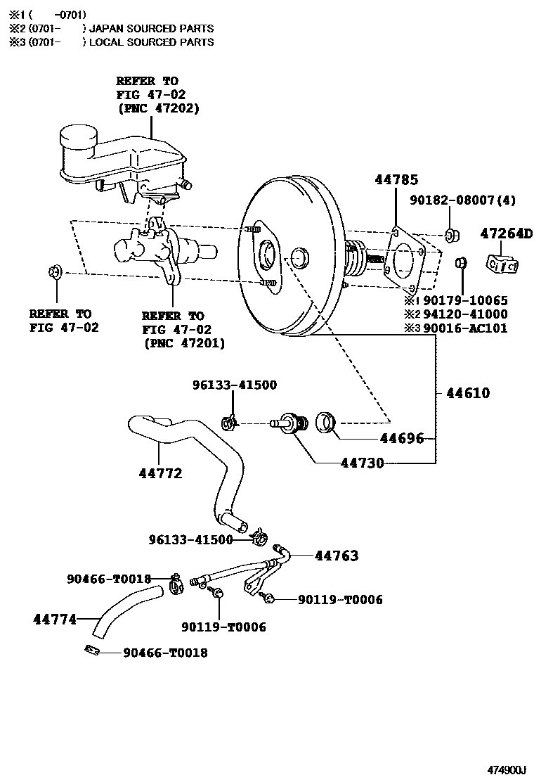 4703 — BRAKE BOOSTER & VACUUM TUBE