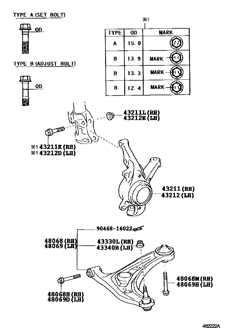 4802 — FRONT AXLE ARM & STEERING KNUCKLE
