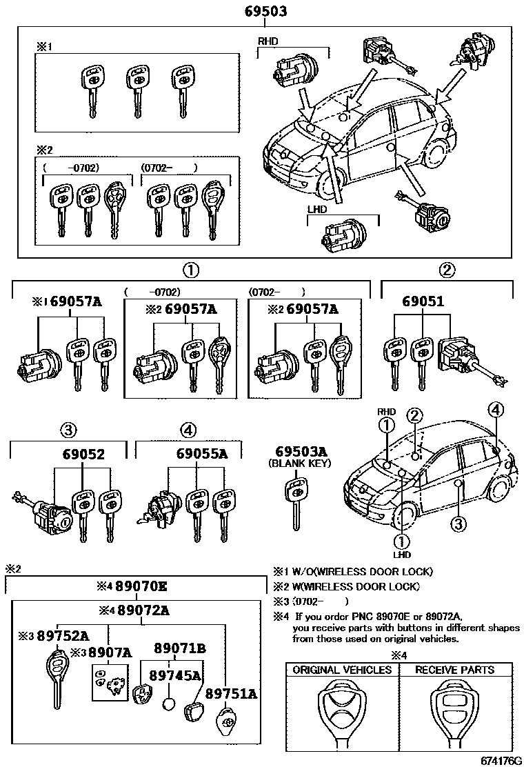 6712 — LOCK CYLINDER SET