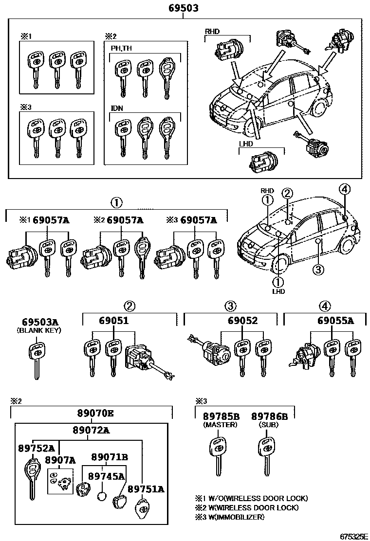 6712 — LOCK CYLINDER SET