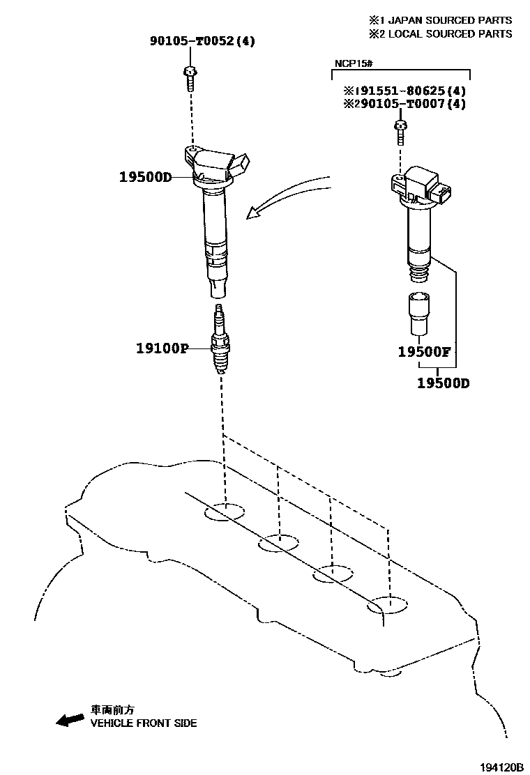 1901 — IGNITION COIL & SPARK PLUG / GLOW PLUG