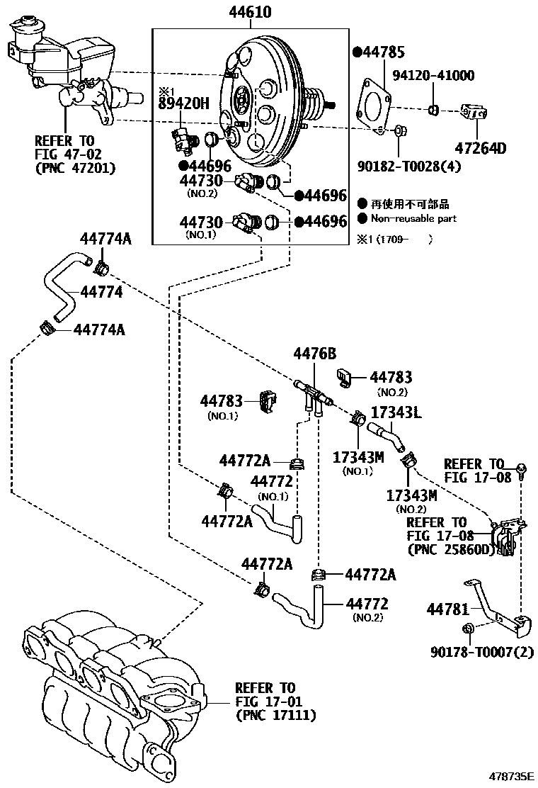 4703 — BRAKE BOOSTER & VACUUM TUBE