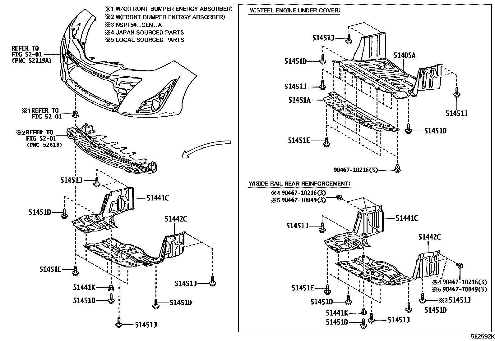 5102 — SUSPENSION CROSSMEMBER & UNDER COVER