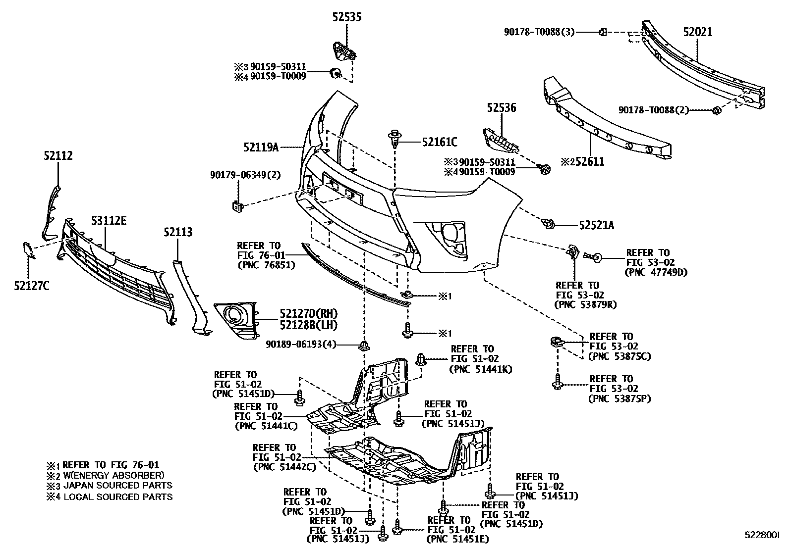 5201 — FRONT BUMPER & BUMPER STAY