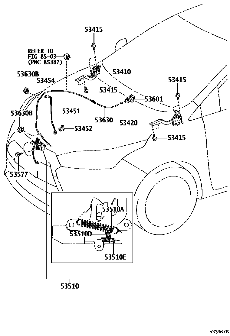5303 — HOOD LOCK & HINGE