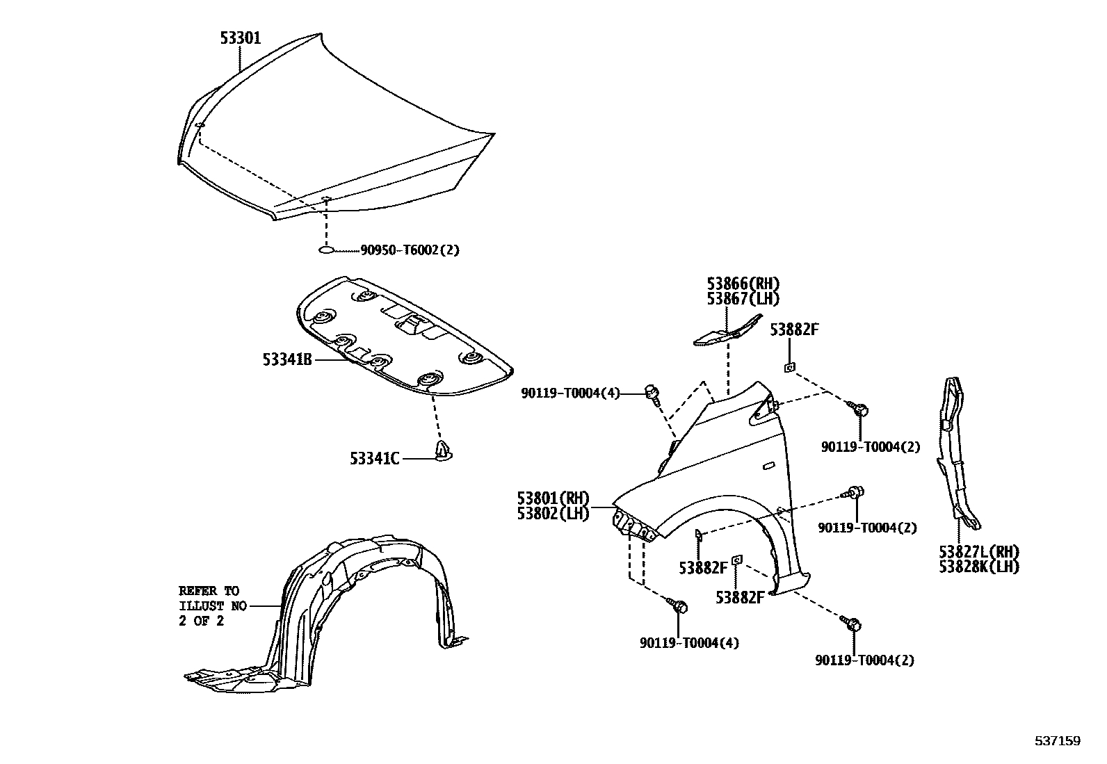 5302 — HOOD & FRONT FENDER