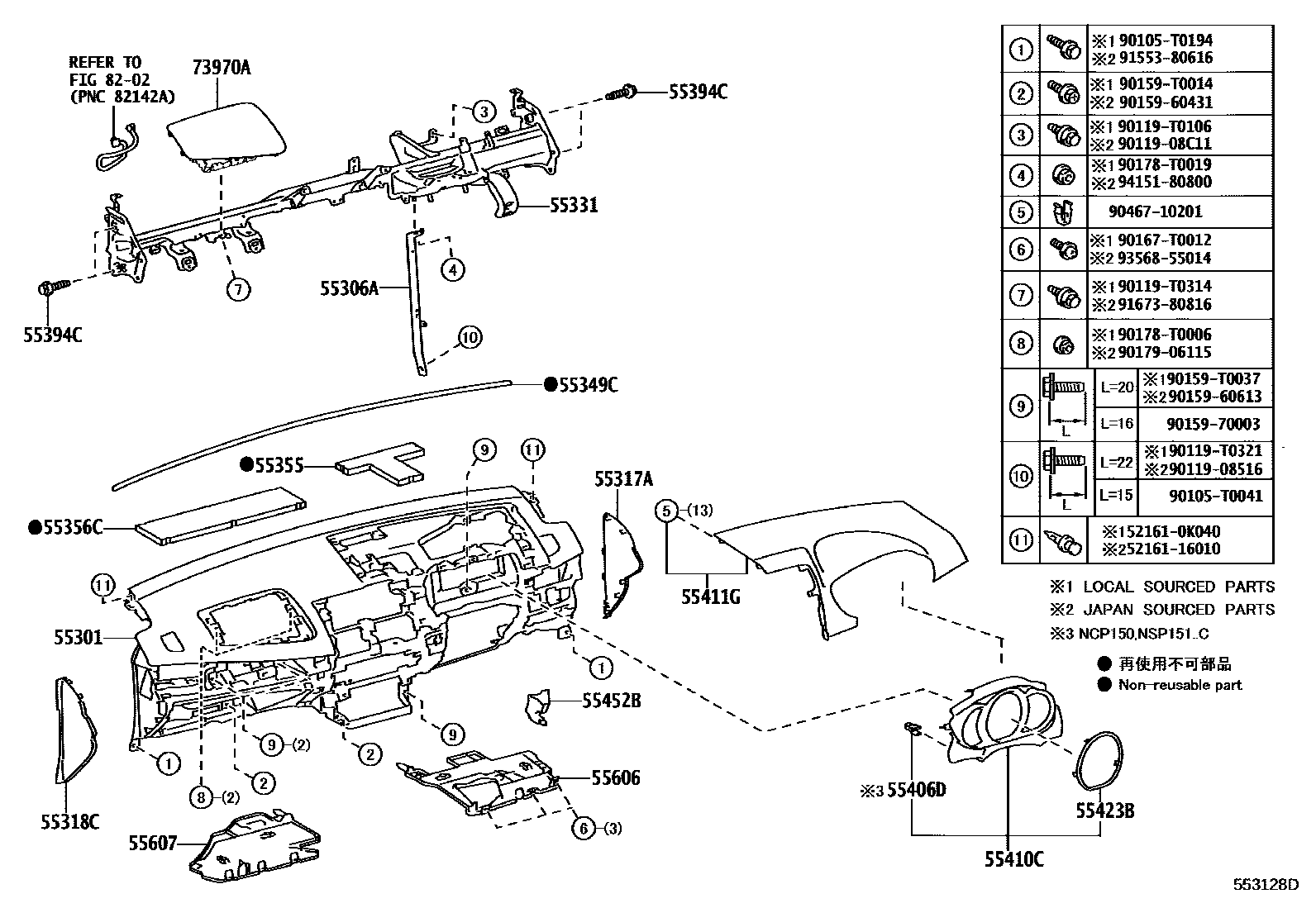 5501 — INSTRUMENT PANEL & GLOVE COMPARTMENT