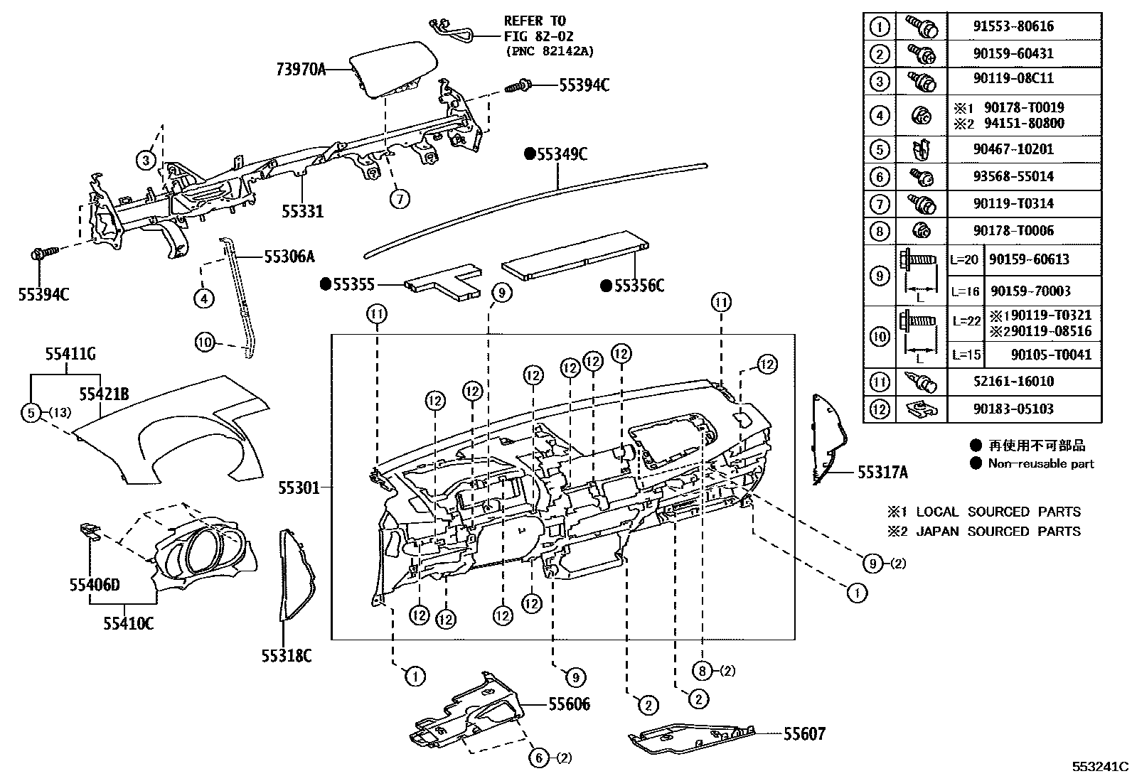 5501 — INSTRUMENT PANEL & GLOVE COMPARTMENT