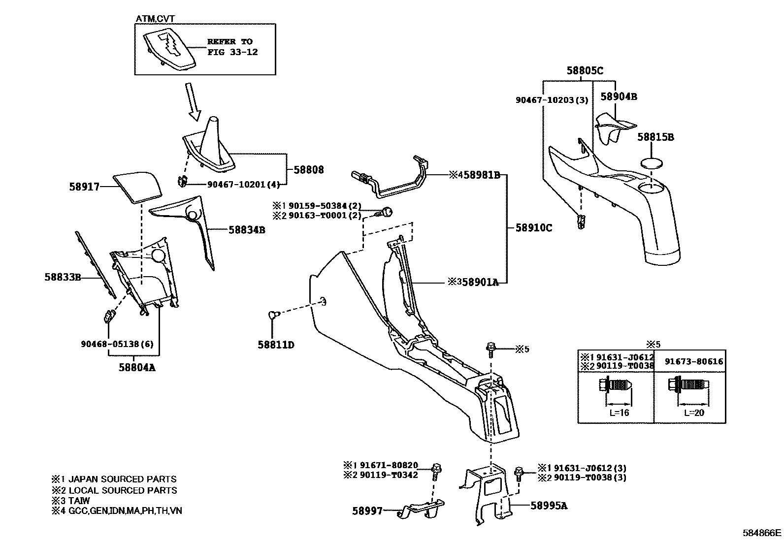 5806 — CONSOLE BOX & BRACKET
