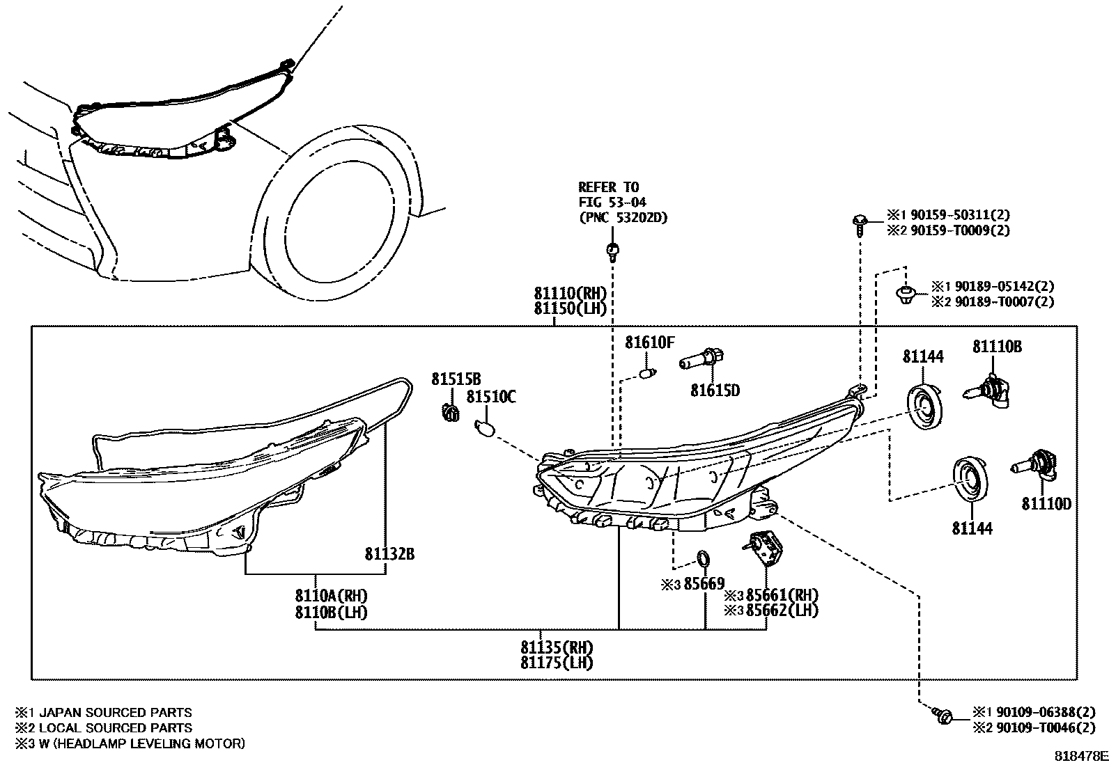 8101 — HEADLAMP