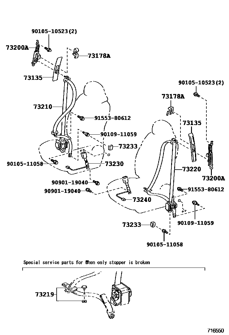 7104 — SEAT BELT & CHILD RESTRAINT SEAT