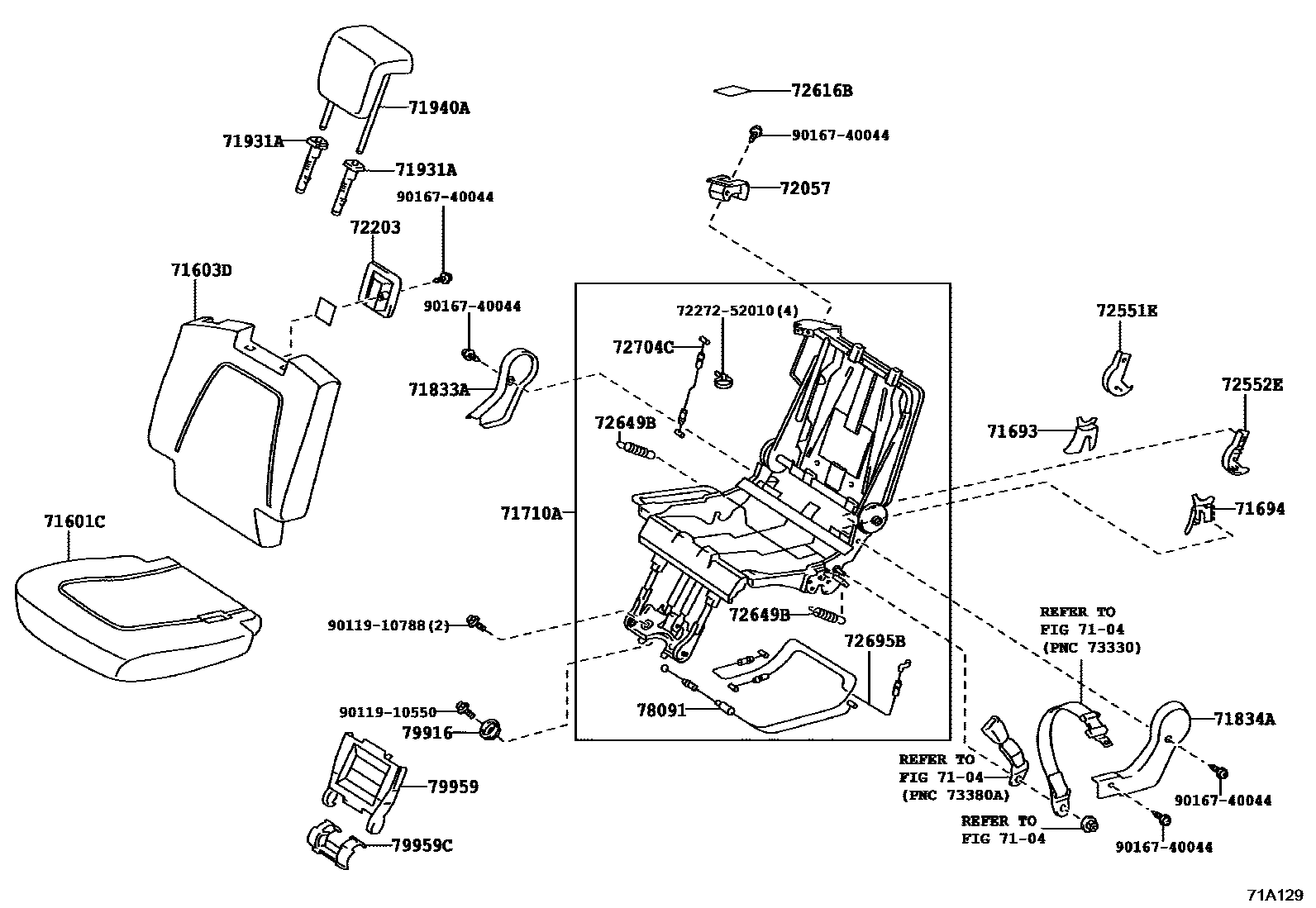 7102 — REAR SEAT & SEAT TRACK