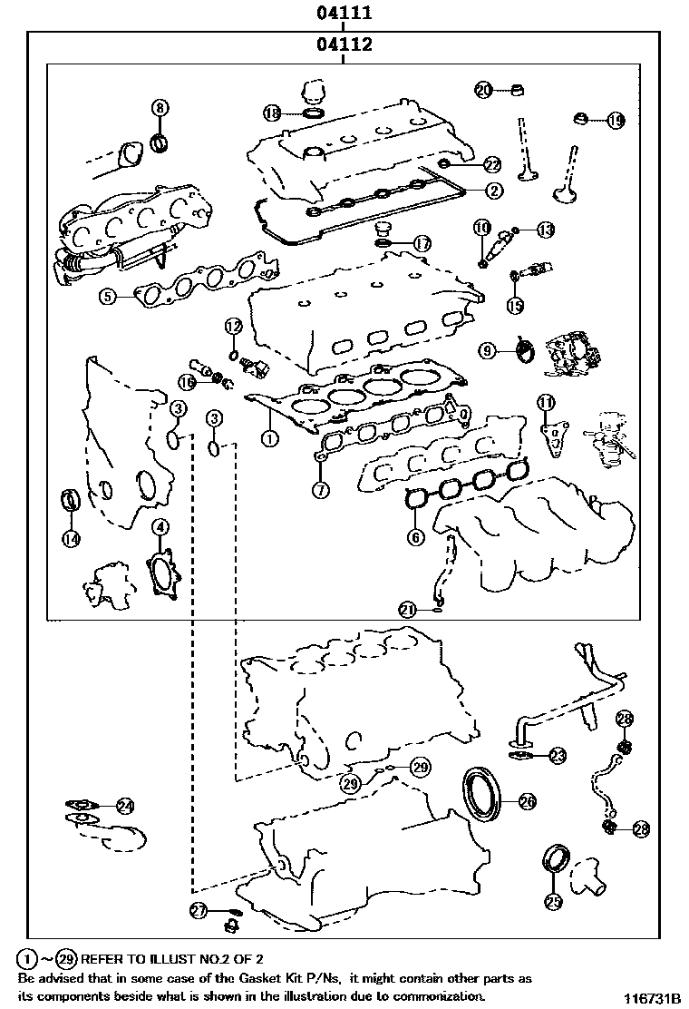 1103 — ENGINE OVERHAUL GASKET KIT