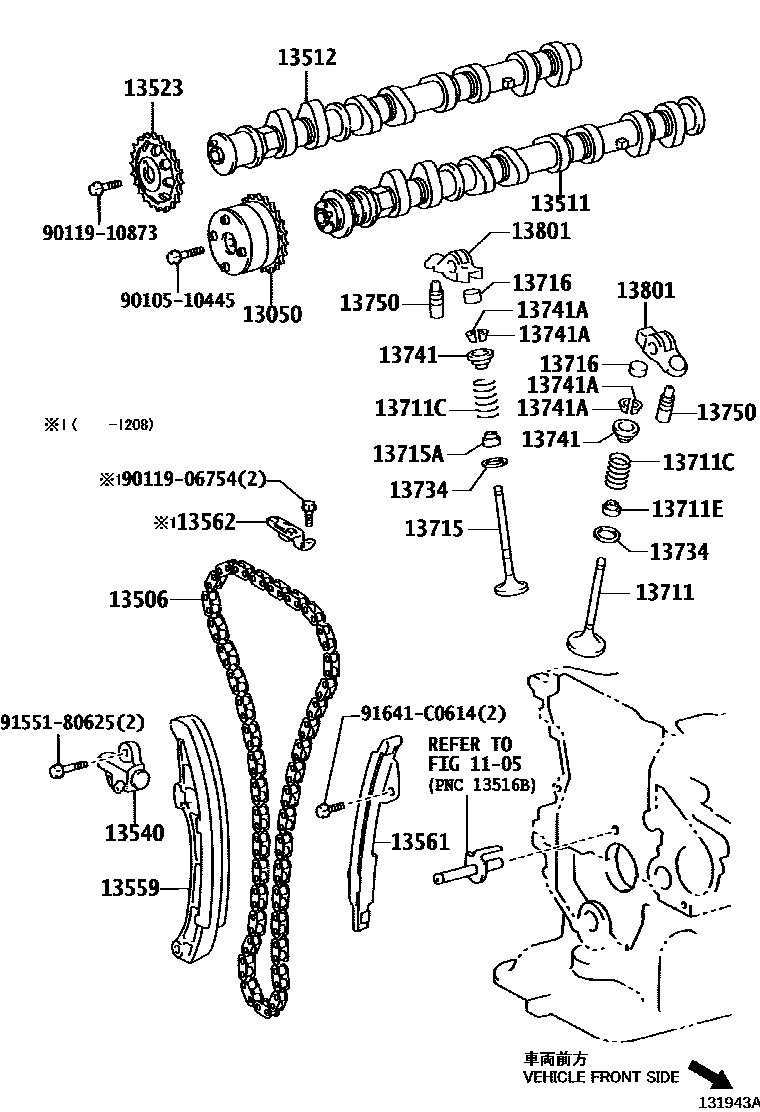 1302 — CAMSHAFT & VALVE