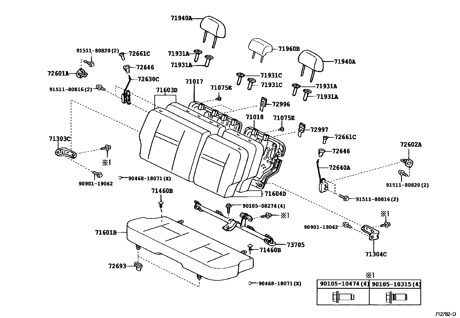 7102 — REAR SEAT & SEAT TRACK