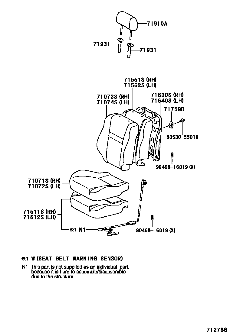 7101 — FRONT SEAT & SEAT TRACK