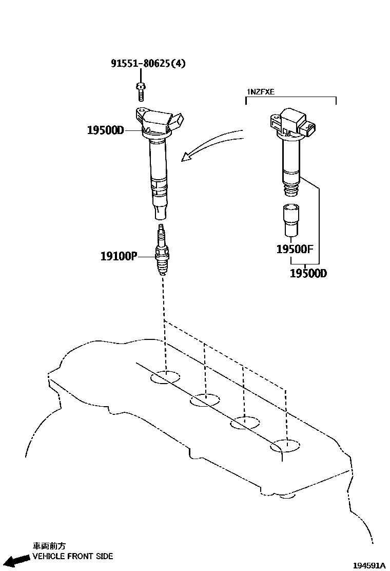 1901 — IGNITION COIL & SPARK PLUG / GLOW PLUG
