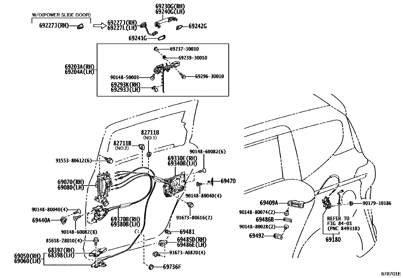 6706 — REAR DOOR LOCK & HANDLE