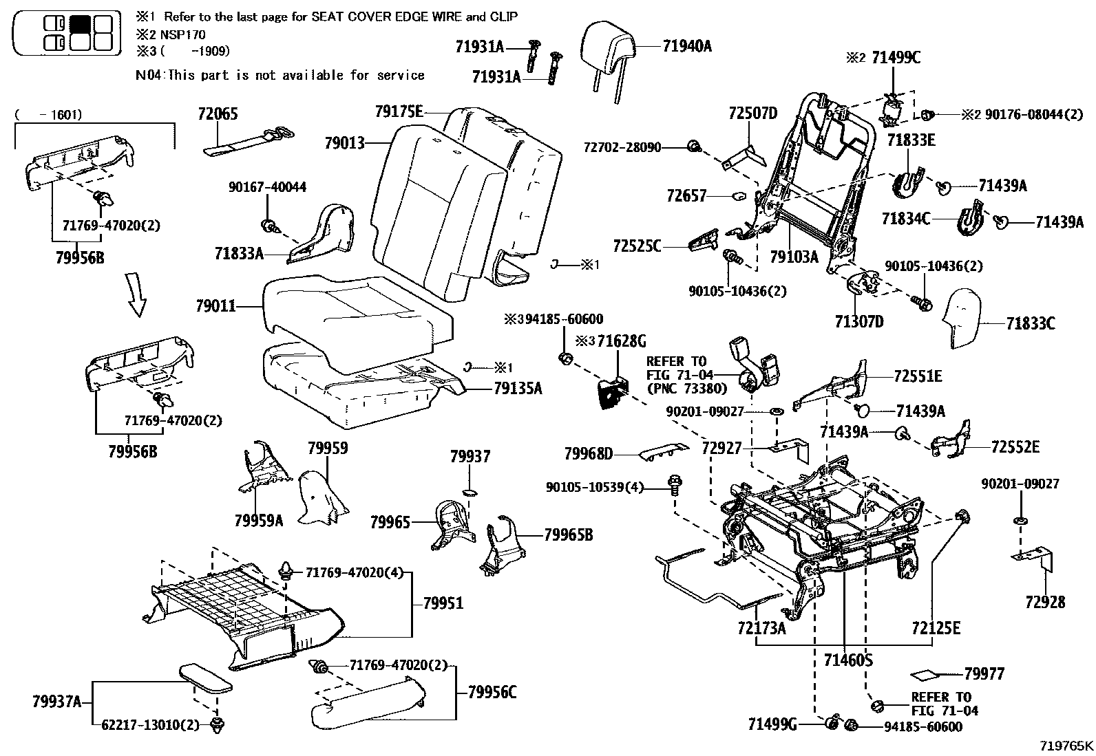 7102 — REAR SEAT & SEAT TRACK