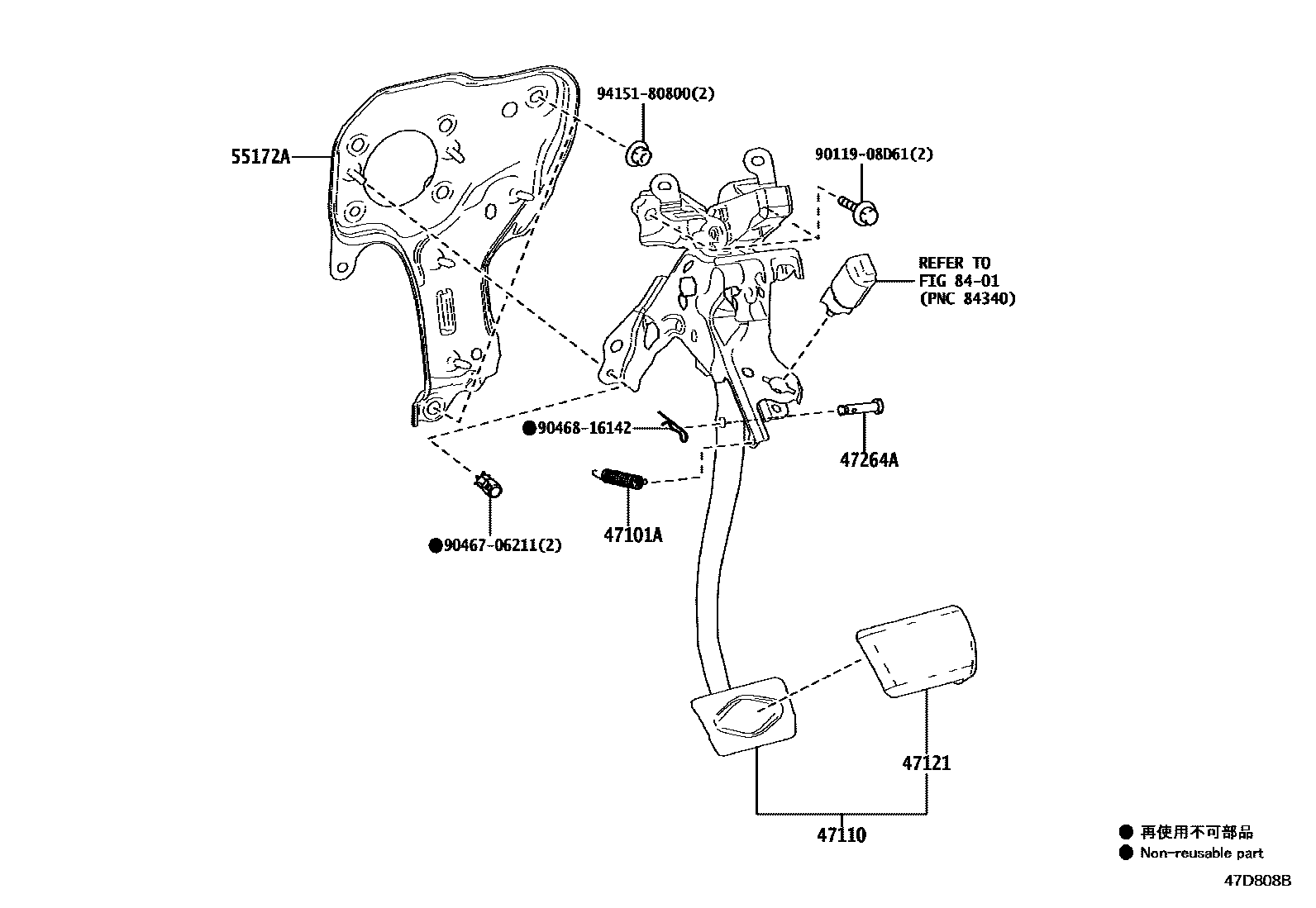 4701 — BRAKE PEDAL & BRACKET