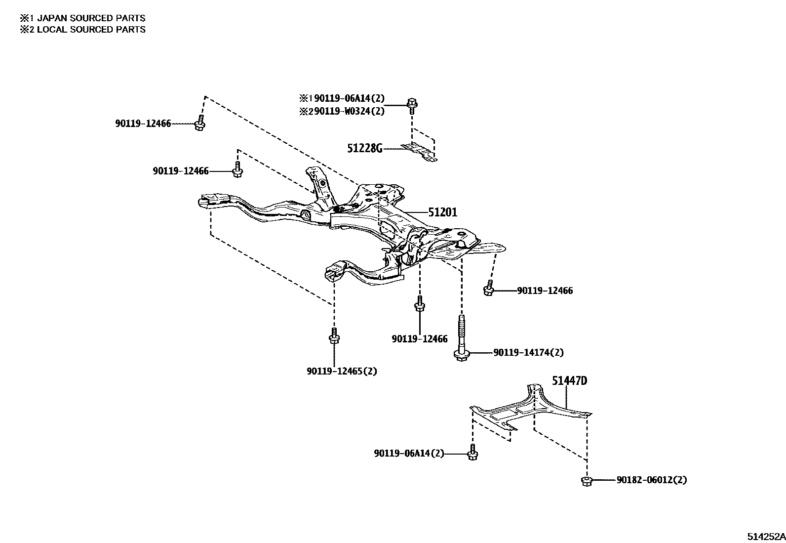 5102 — SUSPENSION CROSSMEMBER & UNDER COVER