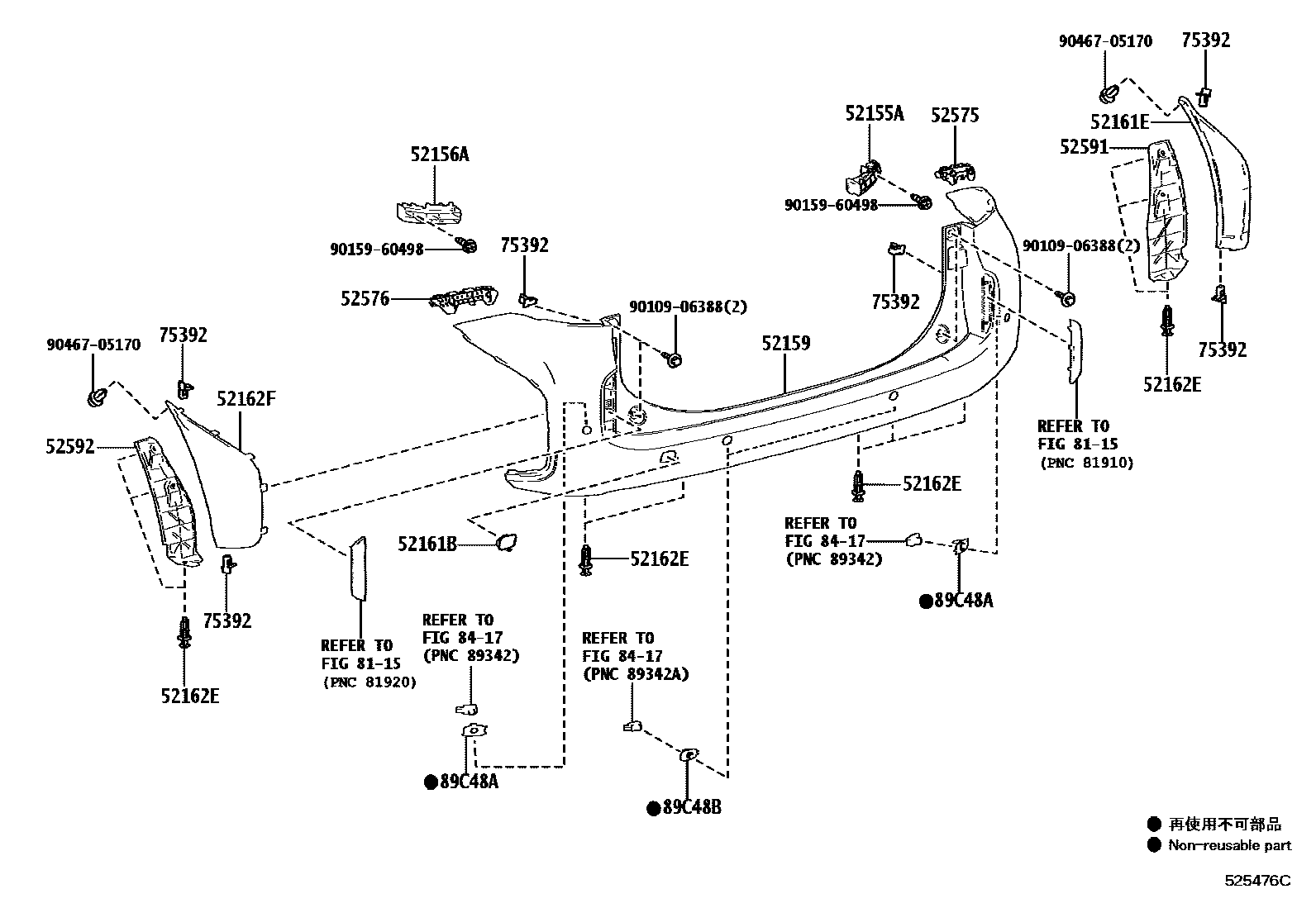 5202 — REAR BUMPER & BUMPER STAY