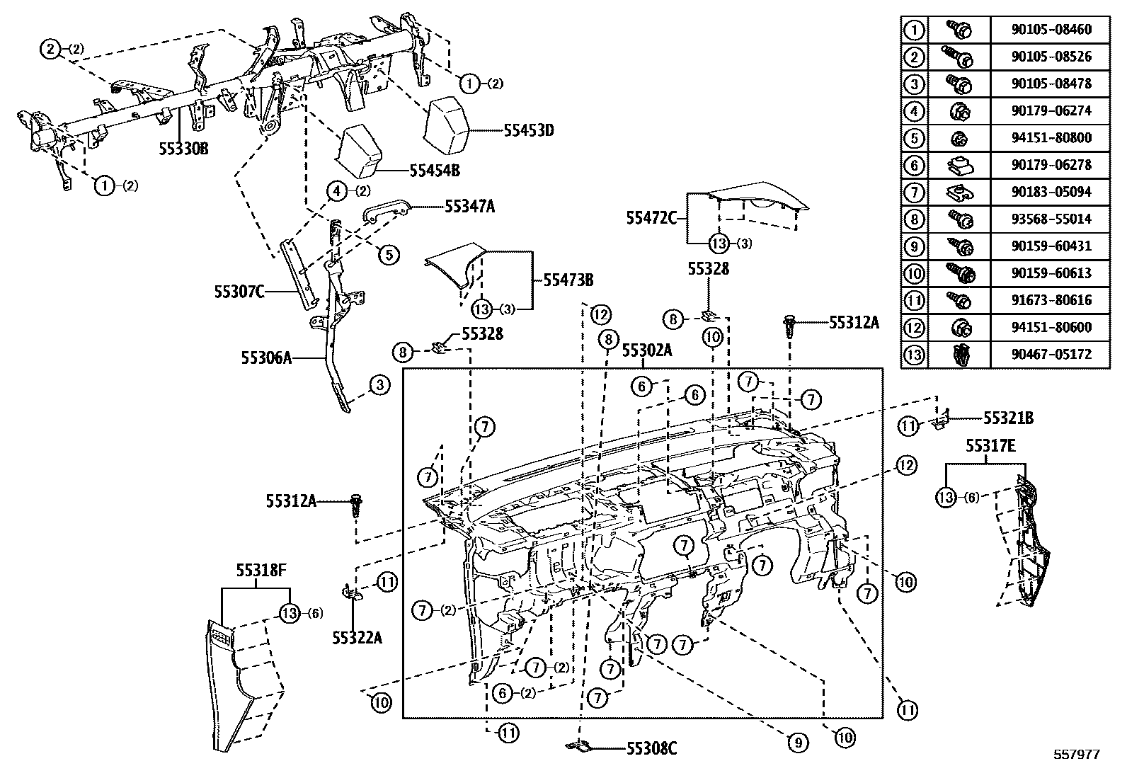 5501 — INSTRUMENT PANEL & GLOVE COMPARTMENT