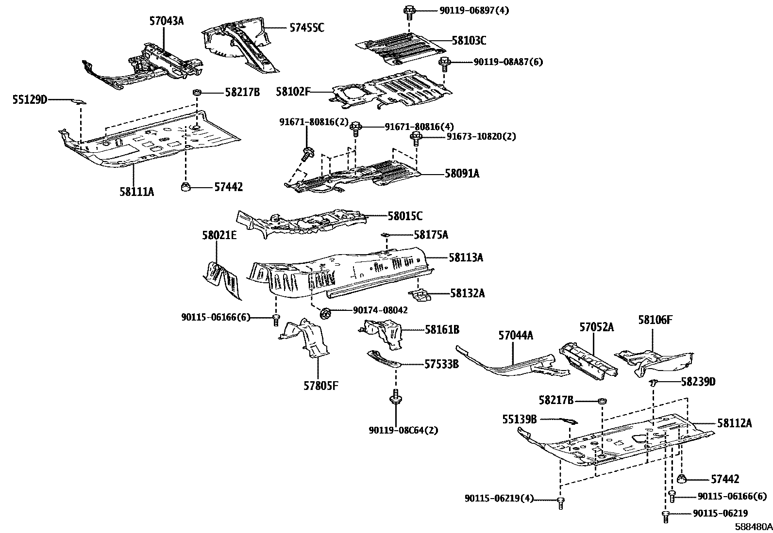 5801 — FLOOR PAN & LOWER BACK PANEL