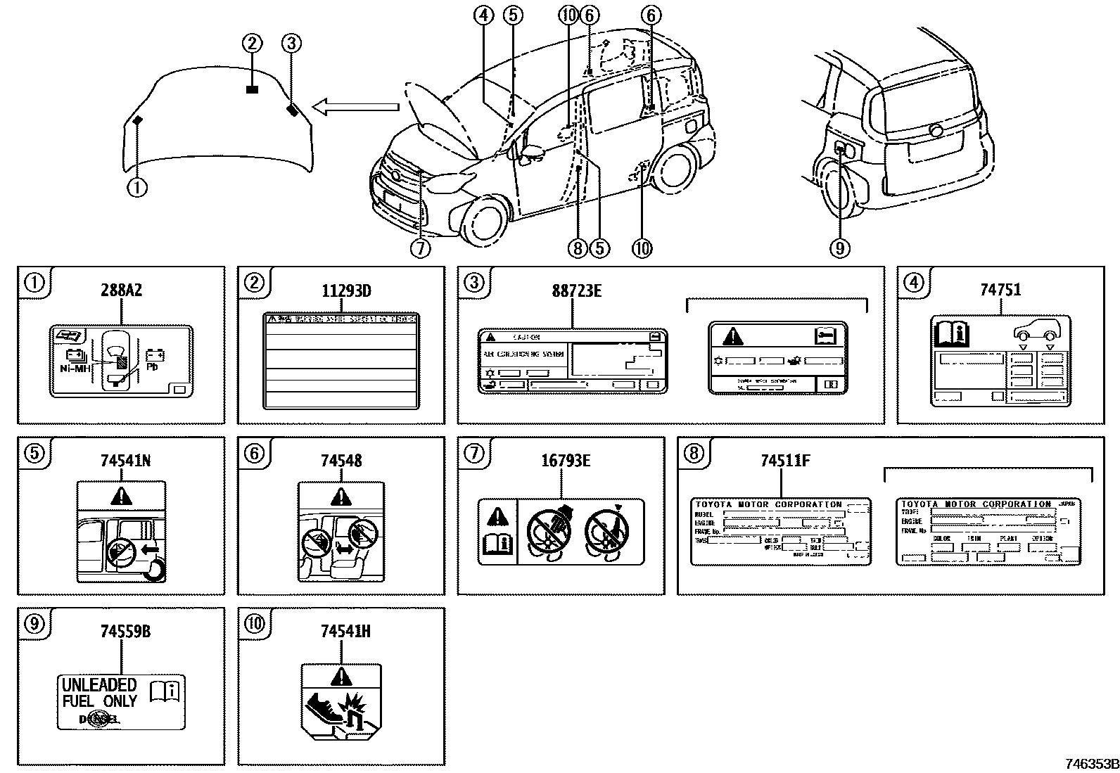 7403 — CAUTION PLATE (EXTERIOR & INTERIOR)