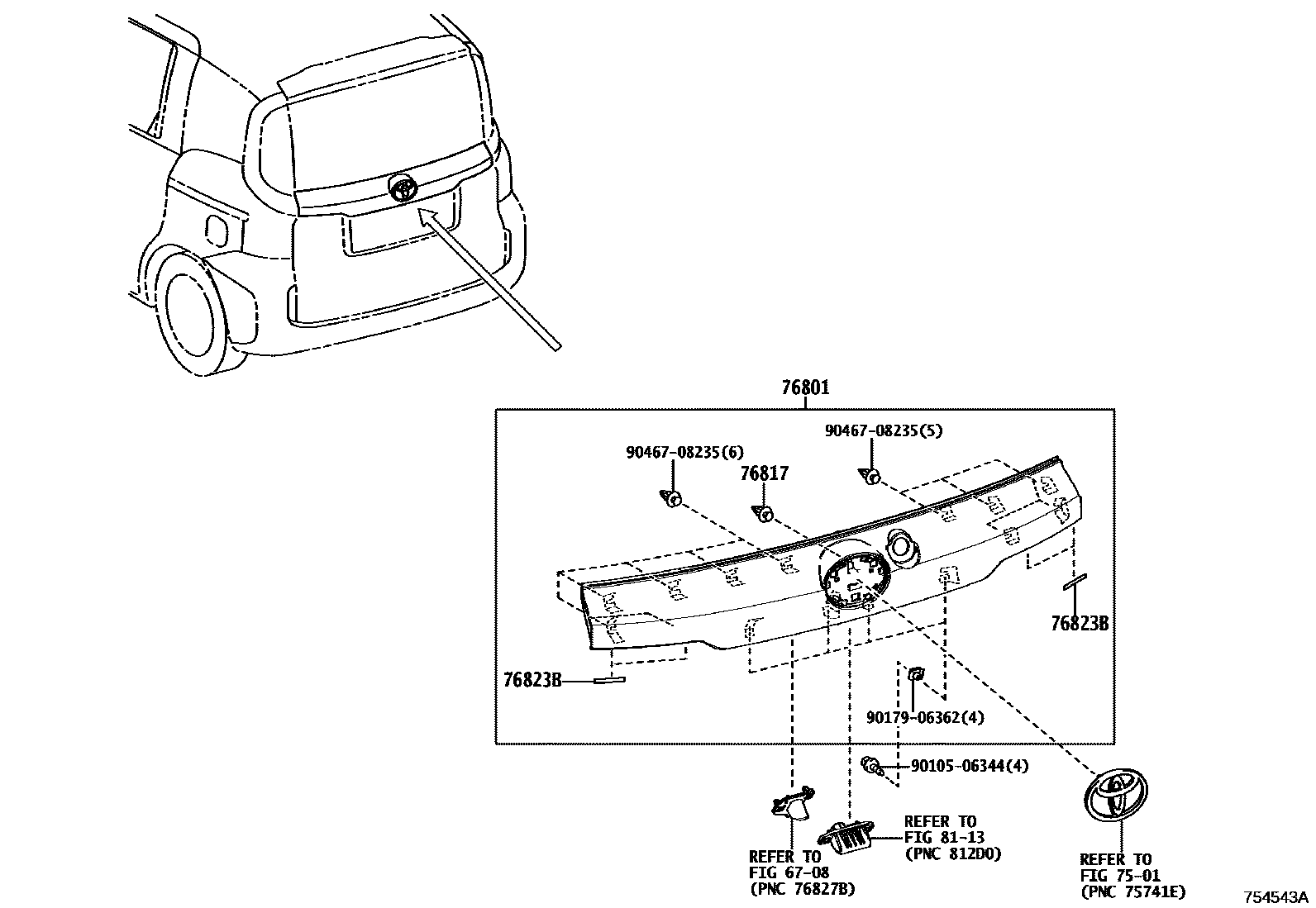 7504 — REAR MOULDING