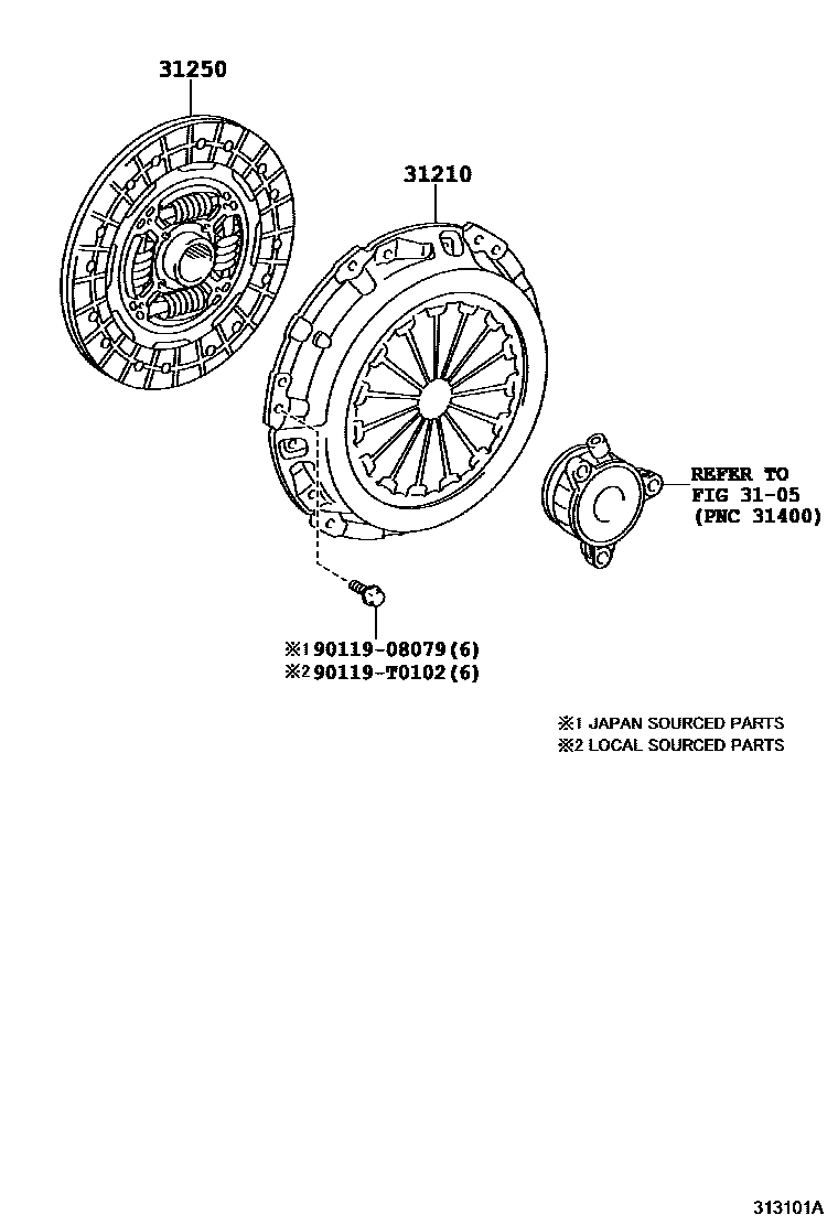 3101 — CLUTCH & RELEASE FORK