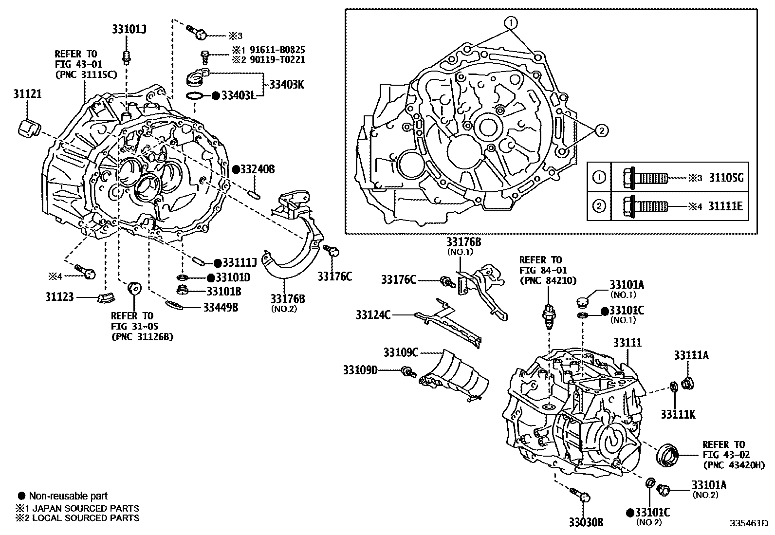 3302 — CLUTCH HOUSING & TRANSMISSION CASE (MTM)