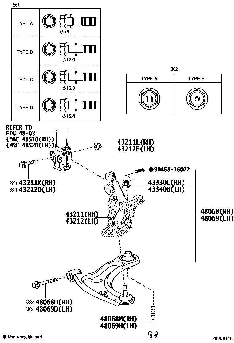 4802 — FRONT AXLE ARM & STEERING KNUCKLE