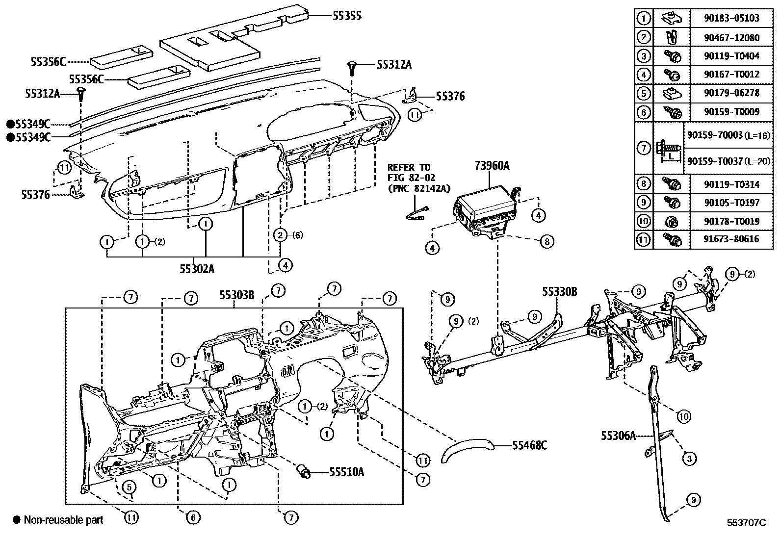 5501 — INSTRUMENT PANEL & GLOVE COMPARTMENT