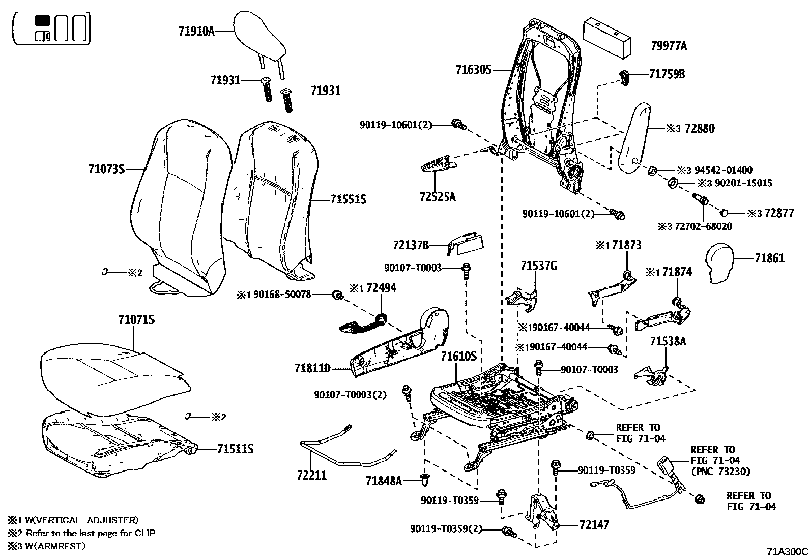 7101 — FRONT SEAT & SEAT TRACK