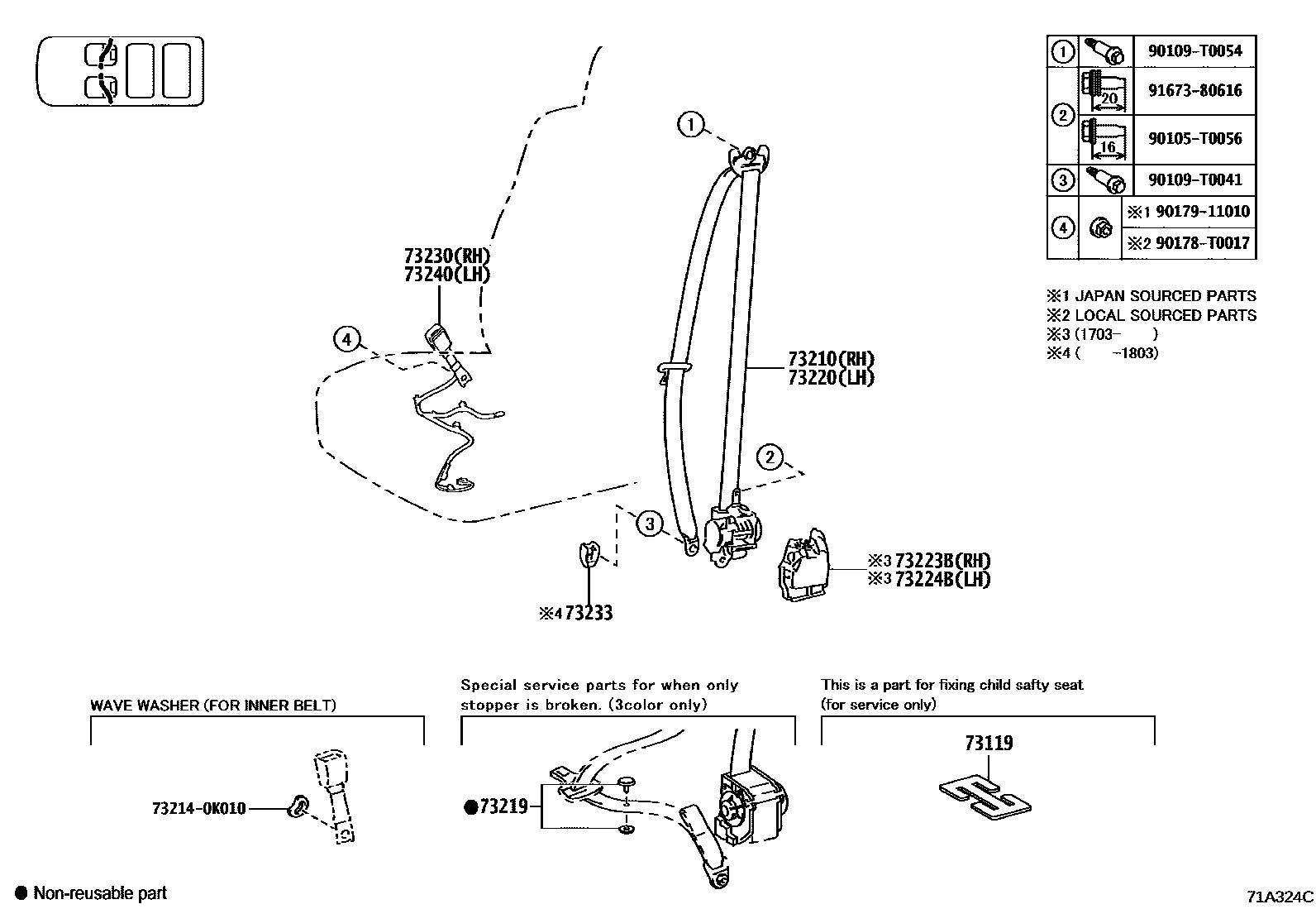 7104 — SEAT BELT & CHILD RESTRAINT SEAT