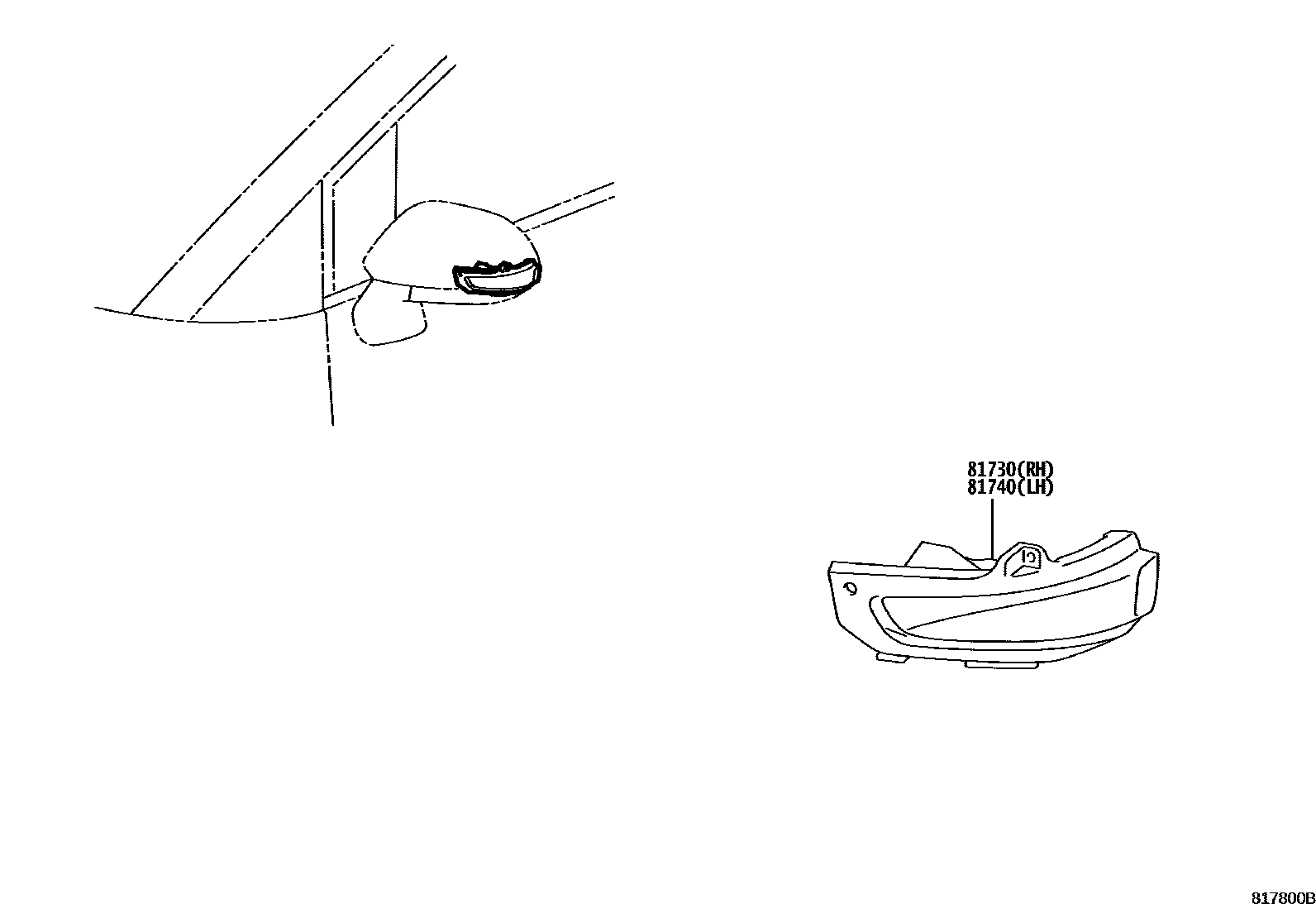 8106 — SIDE TURN SIGNAL LAMP & OUTER MIRROR LAMP