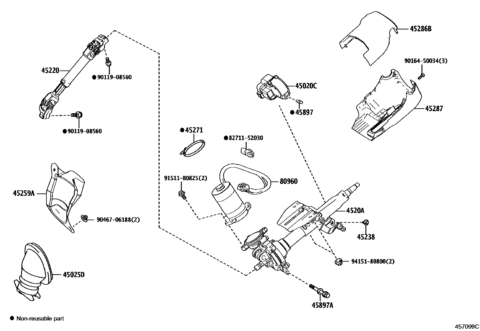 4501 — STEERING COLUMN & SHAFT