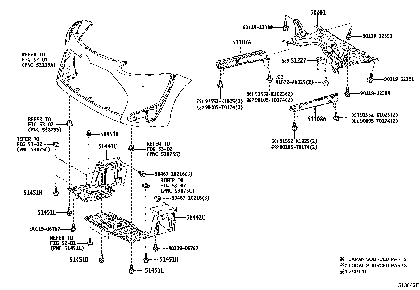5102 — SUSPENSION CROSSMEMBER & UNDER COVER