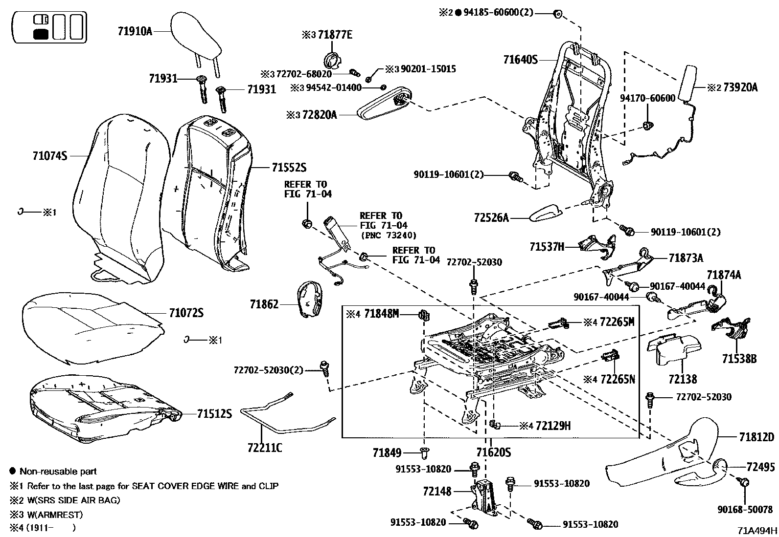 7101 — FRONT SEAT & SEAT TRACK