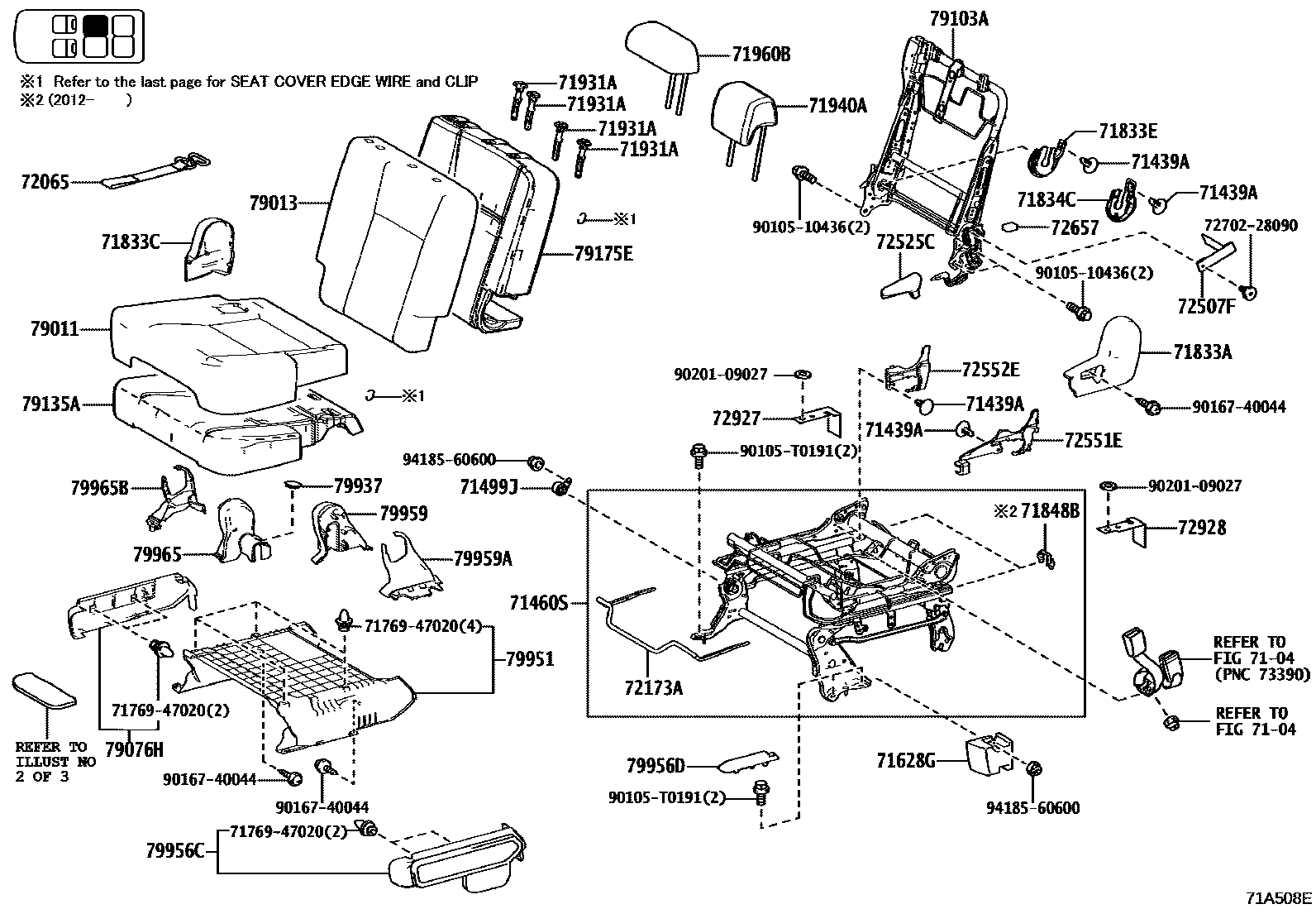 7102 — REAR SEAT & SEAT TRACK