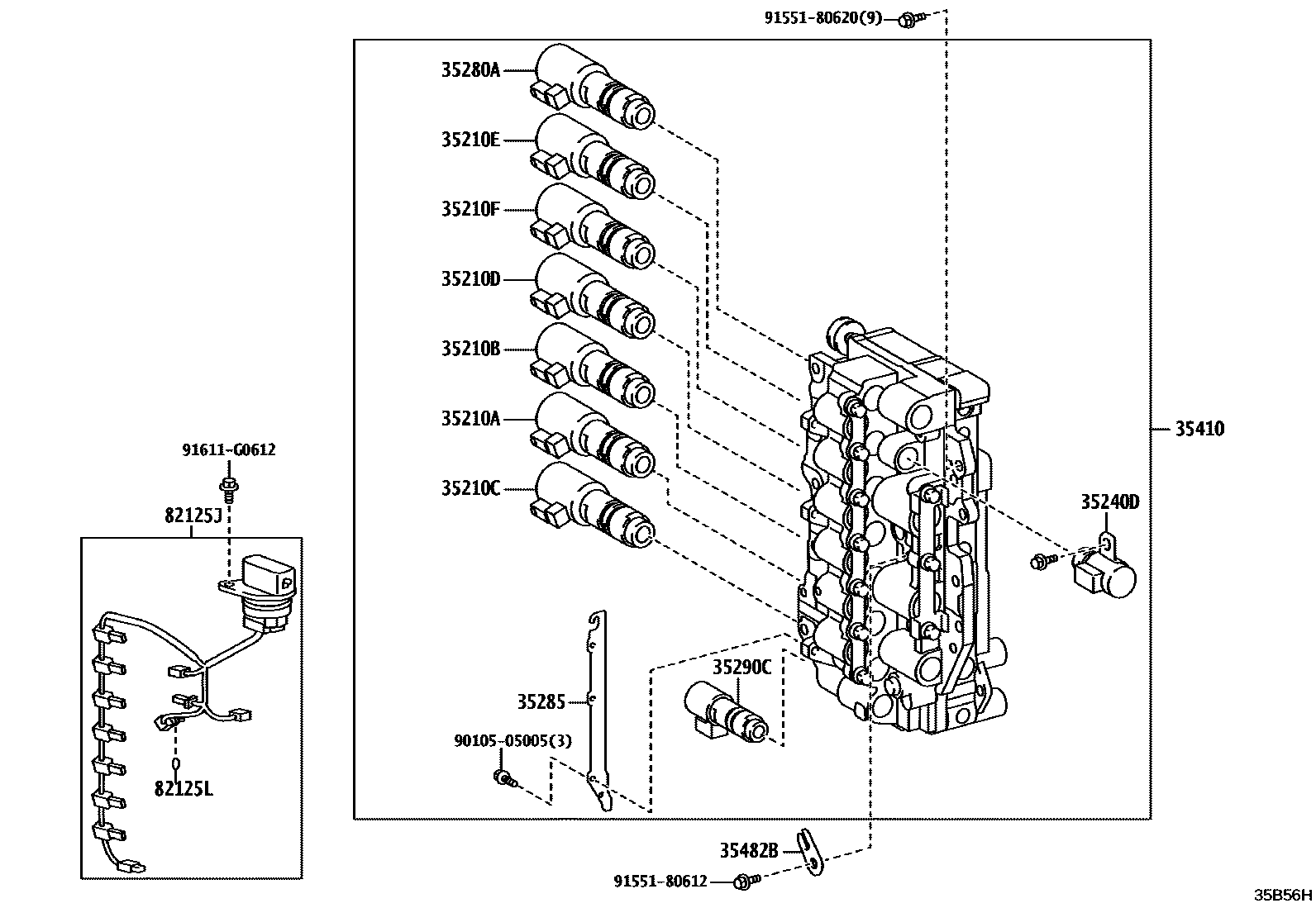 3512 — VALVE BODY & OIL STRAINER (ATM)