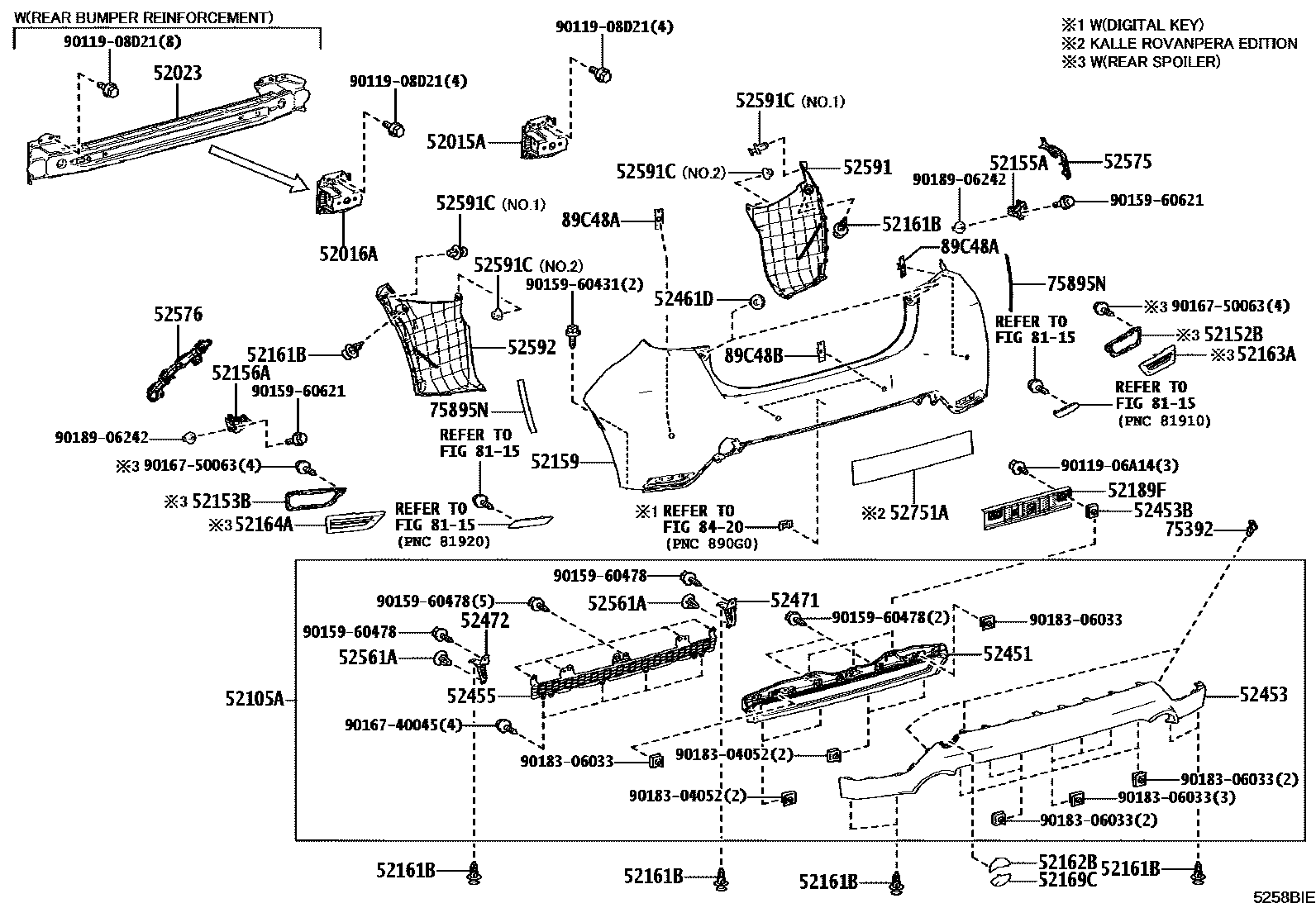 5202 — REAR BUMPER & BUMPER STAY