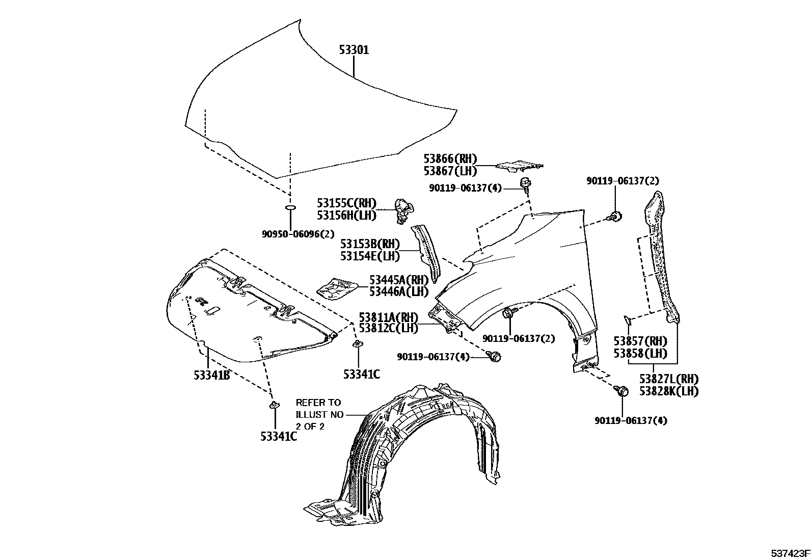 5302 — HOOD & FRONT FENDER